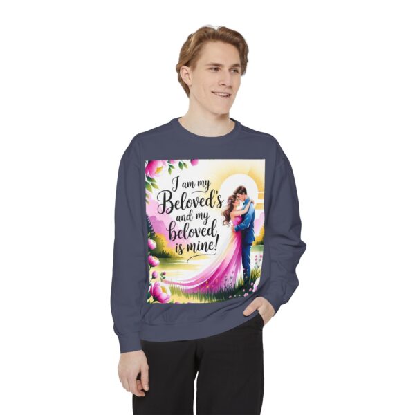 Sweatshirt Unisex with our inspirational "I am my Beloved's" from Song of Solomon design! Faith Apparel Gospel Fashion Jumper, Pullover - Image 35
