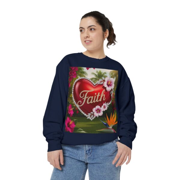 Sweatshirt Unisex Inspirational-With our "FAITH" 'Solid Red Heart' design! Beauty of Creation Tropical Beach Comfort, Jumper, Gift - Image 26
