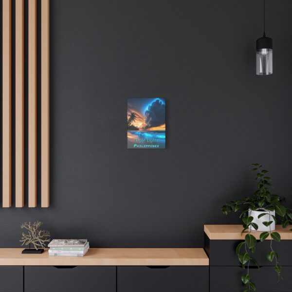 Inspirational matte Canvas Wall Art,  "Night Lights-Philippines" design! Beauty of Creation Tropical Beach Home Decor, Uplifting Artwork - Image 3