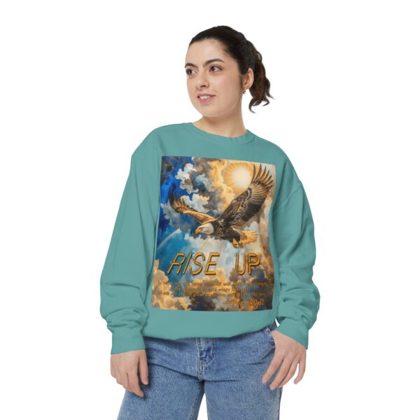 Sweatshirt Unisex Inspirational-with our "RISE UP" 'soaring eagle' design with Isaiah 40:31! Faith Apparel Gospel Fashion Jumper, Pullover - Image 18