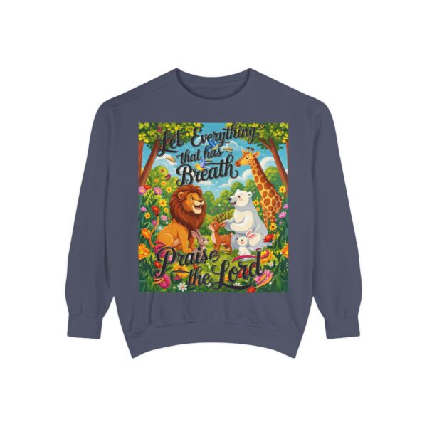 Sweatshirt Unisex with our inspirational "Let Everything that has Breath Praise the Lord!" Design! Faith Apparel Gospel Fashion Jumper, Pullover - Image 33