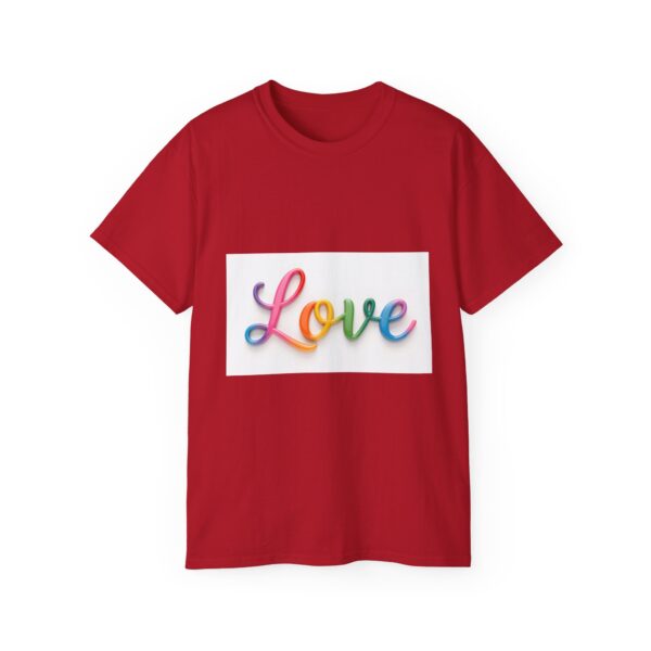 Our inspirational "Love" Design!! on a Christian Unisex Cotton T-Shirt, Faith Spiritual Apparel, Love Gift - Image 29