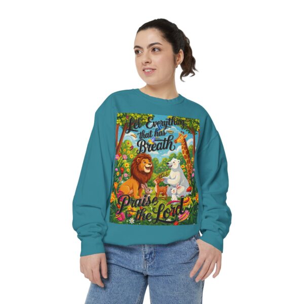 Sweatshirt Unisex with our inspirational "Let Everything that has Breath Praise the Lord!" Design! Faith Apparel Gospel Fashion Jumper, Pullover - Image 24