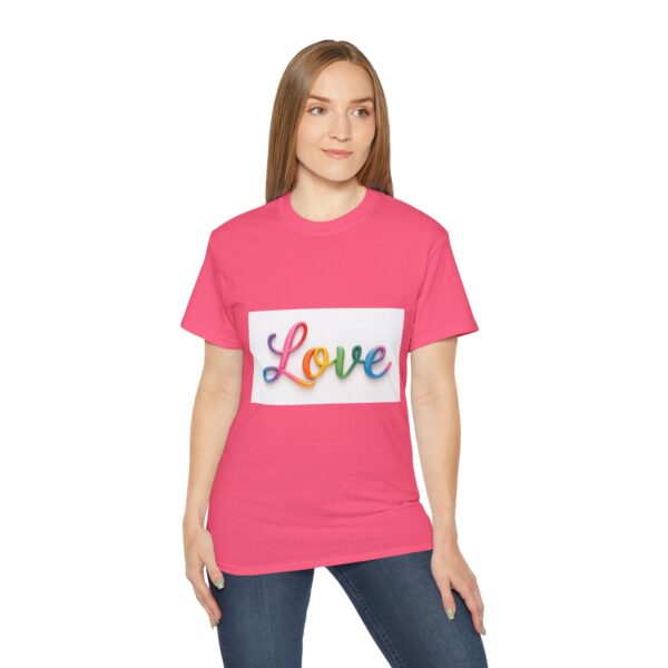 Our inspirational "Love" Design!! on a Christian Unisex Cotton T-Shirt, Faith Spiritual Apparel, Love Gift - Image 28