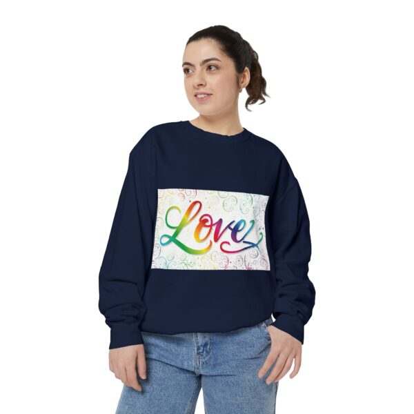 Sweatshirt Unisex our inspirational "Love" 'spirals' design. Faith Apparel Gospel Fashion Jumper, Pullover - Image 37