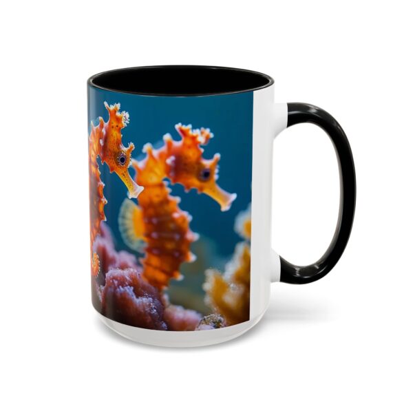 Our 'Seahorses' design Accent Coffee Mug, Perfect for Wedding Gifts, Inspirational Decor Beauty of God's Creation Tea Ceramic - Image 18