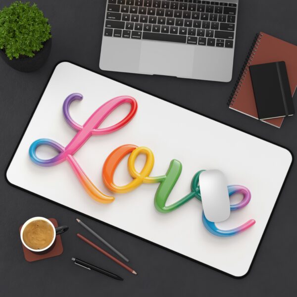 Inspirational Desk Mat with our "Love" Design. Mouse Pad, Office Decor Desk Accessory, Gaming Pad, Computer Mat, Non-Slip - Image 5