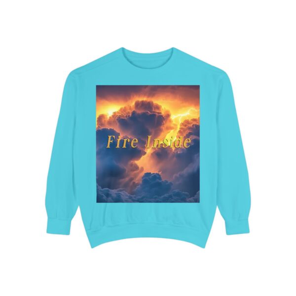 Sweatshirt Unisex Inspirational with our 'Storm Light' "Fire Inside" design! Beauty of Creation Tropical Storm, Jumper, Gift Nature Lovers - Image 18