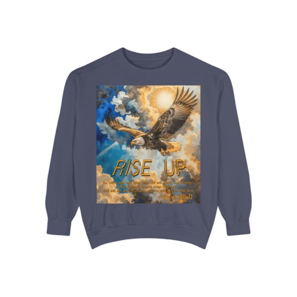 Sweatshirt Unisex Inspirational-with our "RISE UP" 'soaring eagle' design with Isaiah 40:31! Faith Apparel Gospel Fashion Jumper, Pullover - Image 33