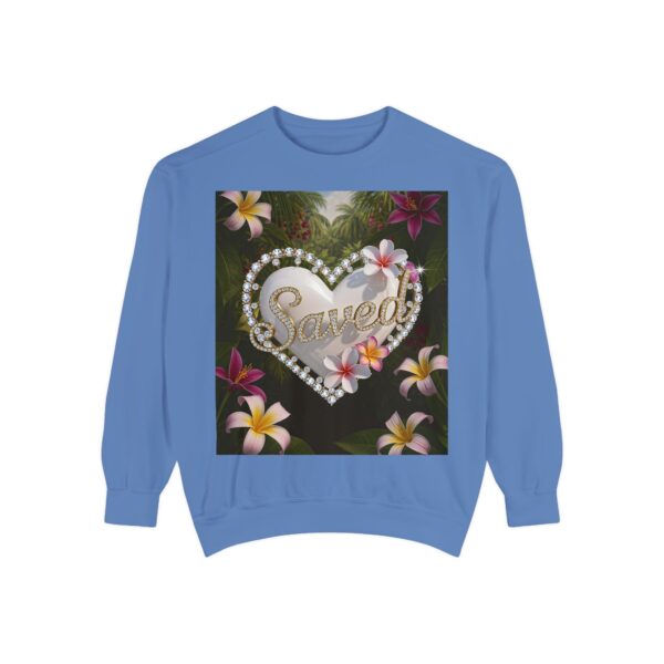 Sweatshirt Unisex with our Inspirational "Saved" 'Pure White Heart' Design! Faith Apparel Gospel Fashion Jumper, Pullover - Image 30