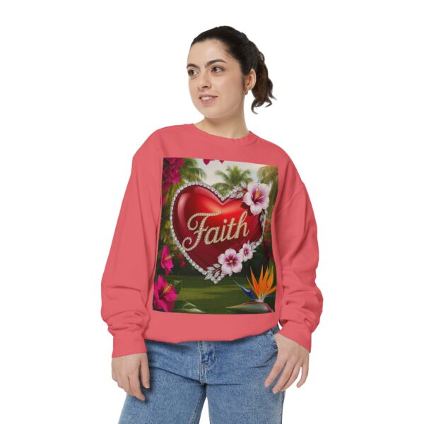 Sweatshirt Unisex Inspirational-With our "FAITH" 'Solid Red Heart' design! Beauty of Creation Tropical Beach Comfort, Jumper, Gift - Image 30