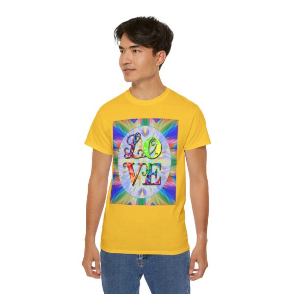 Our inspirational "Love" 'kaleidoscope' Design!! on a Christian Unisex Cotton T-Shirt, Faith Spiritual Apparel, Love Gift - Image 14