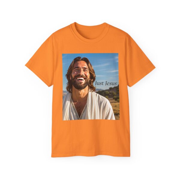 Our inspirational "Just Jesus" Design!! on a Christian Unisex Cotton T-Shirt, Faith Spiritual Apparel, Love Gift - Image 7