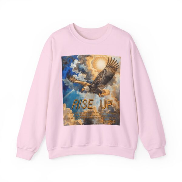 Crewneck Sweatshirt-with our "RISE UP" 'soaring eagle' design with Isaiah 40:31! Vintage Inspired Faith Apparel, Gospel Fashion Unisex Heavy - Image 19