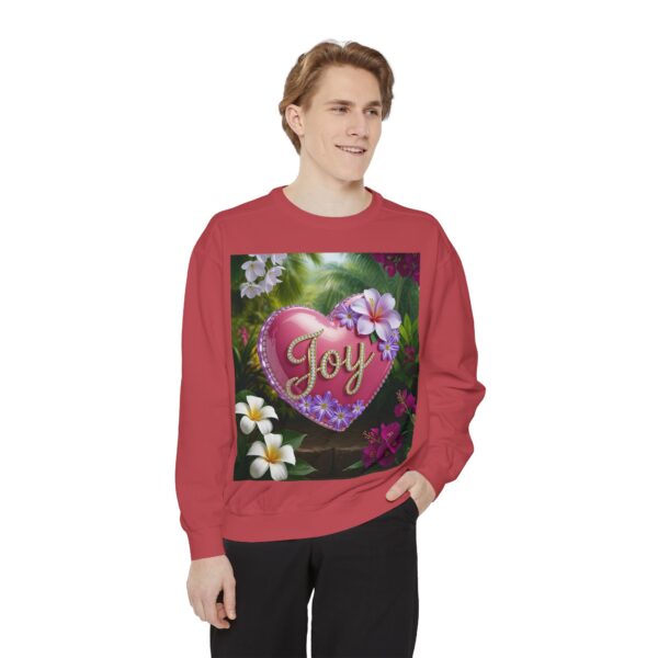 Sweatshirt Unisex with our Inspirational "Joy" 'Solid Pink Heart' Design! Faith Apparel Gospel Fashion Jumper, Pullover - Image 9