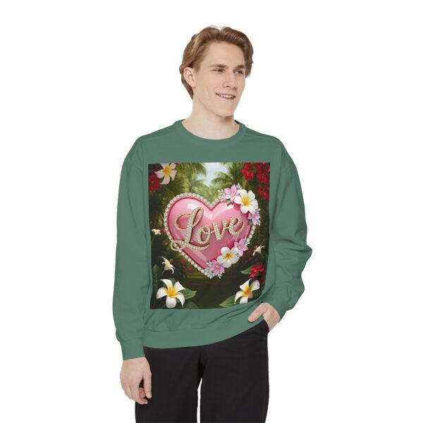 Sweatshirt Unisex with our Inspirational "Love" 'Solid Pink Heart' Design! Faith Apparel Gospel Fashion Jumper, Pullover - Image 4