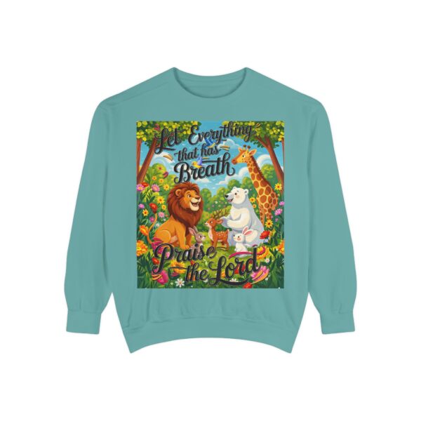 Sweatshirt Unisex with our inspirational "Let Everything that has Breath Praise the Lord!" Design! Faith Apparel Gospel Fashion Jumper, Pullover - Image 20