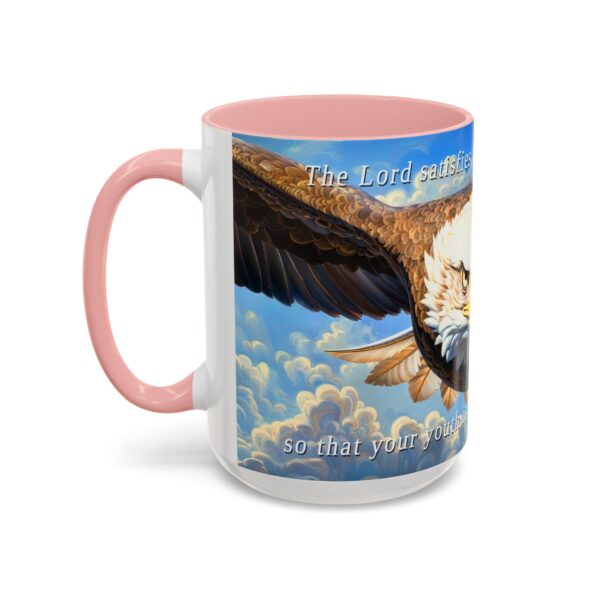 Our inspirational 'Soaring Eagle' and Psalm 103:5 'your youth is renewed like the eagles' design Ceramic Accent Coffee Mug Design is Perfect for Wedding Gifts, Inspirational Decor - Image 27