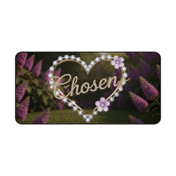 Inspirational Desk Mat "Chosen" 'Diamond Ring Heart' - Mouse Pad, Office Decor Desk Accessory, Gaming Pad, Computer Mat, Non-Slip - Image 6