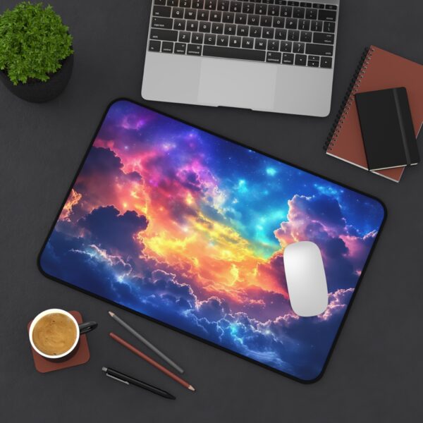 Inspirational Desk Mat 'Cosmic Clouds' Heavenly Christian Mouse Pad, Office Decor Desk Accessory, Gaming Pad, Computer Mat, Non-Slip - Image 3