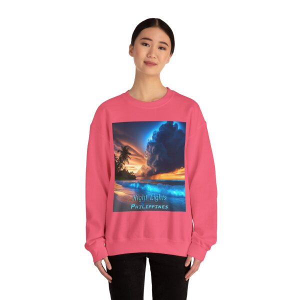 Crewneck Sweatshirt with our "Night Lights-Philippines" design! Tropical Beach Beauty of Creation Inspirational Sweatshirt Unisex - Image 36