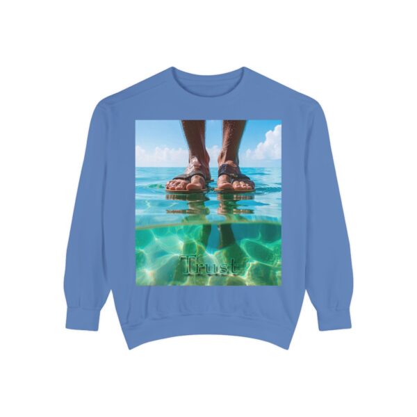 Sweatshirt Unisex Inspirational "Trust"-Walk on Water Design, Christian Apparel, Faith-Based Comfort, Religious Jumper, Gift for Believers - Image 19