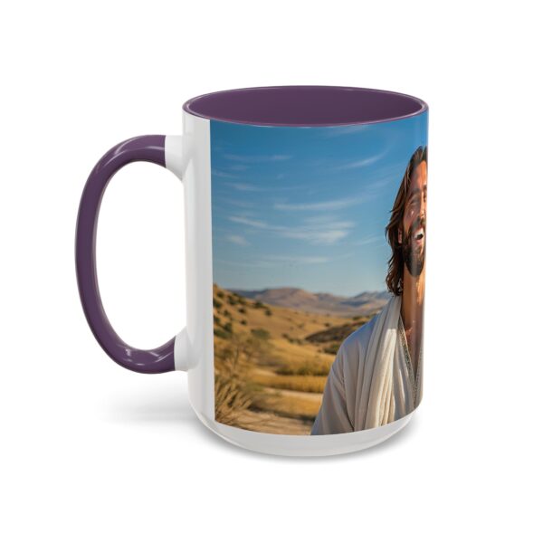 Our inspirational "Just Jesus" Ceramic Accent Coffee Mug Design is Perfect for Wedding Gifts, Inspirational Decor - Image 59