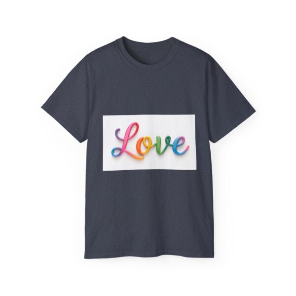 Our inspirational "Love" Design!! on a Christian Unisex Cotton T-Shirt, Faith Spiritual Apparel, Love Gift - Image 21