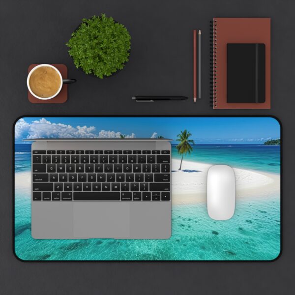 Inspirational Desk Mat 'Five Palm Island' - Mouse Pad, Office Decor Desk Accessory, Gaming Pad, Computer Mat, Non-Slip - Image 5