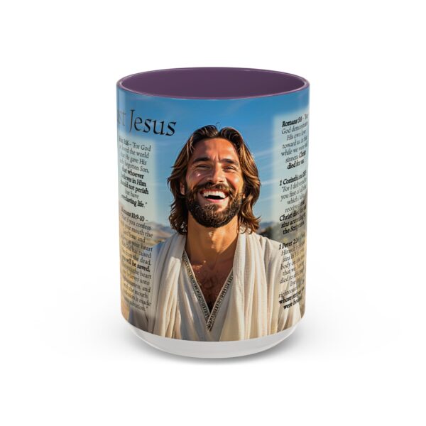 Our inspirational "Just Jesus" and Verses on Salvation Ceramic Accent Coffee Mug Design is Perfect for Wedding Gifts, Inspirational Decor - Image 57