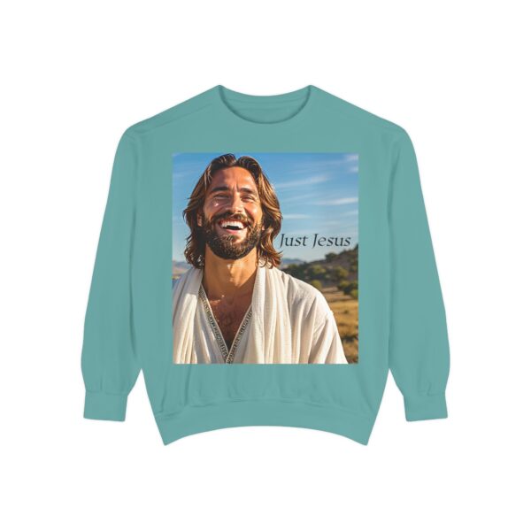 Sweatshirt Unisex with our inspirational  "Just Jesus" Design!! Faith Apparel Gospel Fashion Jumper, Pullover - Image 20