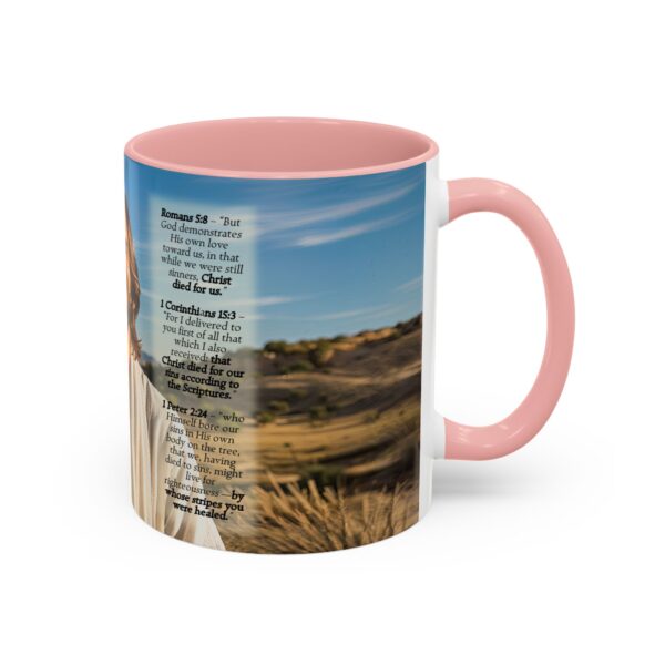 Our inspirational "Just Jesus" and Verses on Salvation Ceramic Accent Coffee Mug Design is Perfect for Wedding Gifts, Inspirational Decor - Image 10