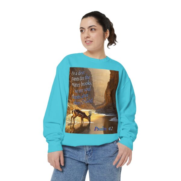 Sweatshirt Unisex with our inspirational Psalm 42 'As a Deer Pants' design! Faith Apparel Gospel Fashion Jumper, Pullover - Image 27