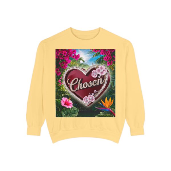 Sweatshirt Unisex Inspirational-with our "Chosen" 'Solid Red Heart' Design! Christian Uplifting Faith-Based Apparel Gospel Philippians 4:8 - Image 7