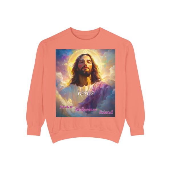 Sweatshirt Unisex our inspirational 'Jesus: Savior, Redeemer, Friend' design! Faith Apparel Gospel Fashion Jumper, Pullover - Image 13