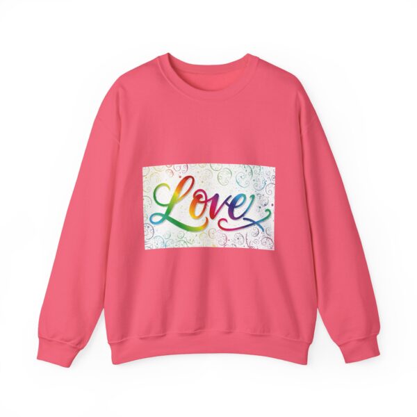 Crewneck Sweatshirt-with our inspirational "Love" 'spirals' Design!! Vintage Inspired Faith Apparel, Gospel Fashion Unisex Heavy - Image 2