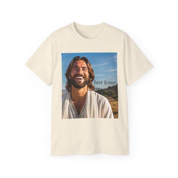 Our inspirational "Just Jesus" Design!! on a Christian Unisex Cotton T-Shirt, Faith Spiritual Apparel, Love Gift - Image 2