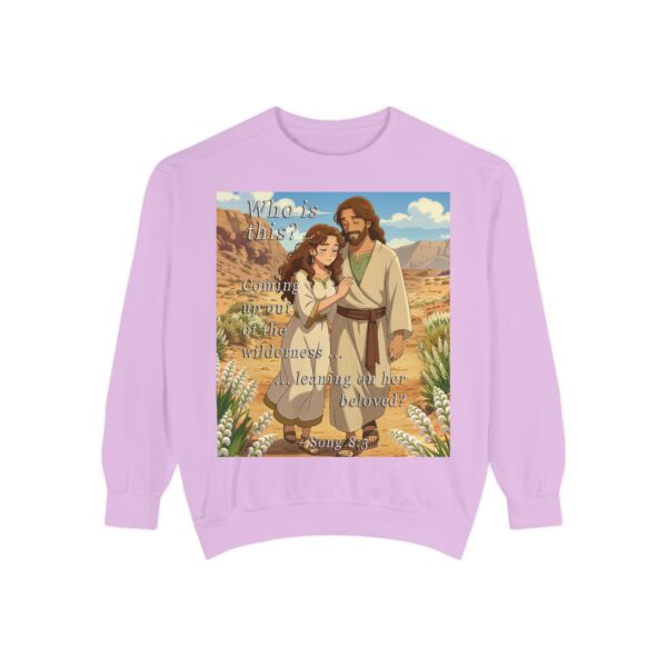 Sweatshirt Unisex Inspirational-with our "Who is this?" from Song of Solomon 8:5 design in ANIME style! Faith Apparel Gospel Fashion Jumper, Pullover - Image 38