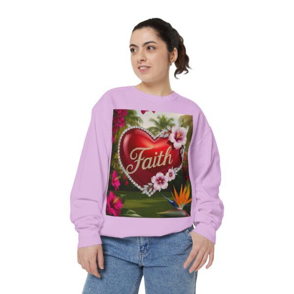 Sweatshirt Unisex Inspirational-With our "FAITH" 'Solid Red Heart' design! Beauty of Creation Tropical Beach Comfort, Jumper, Gift - Image 28