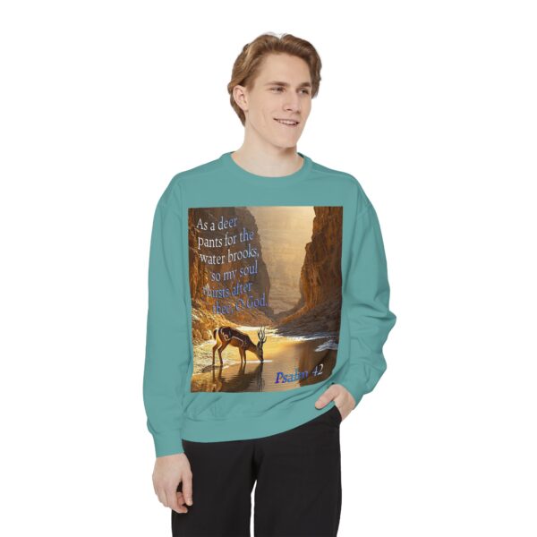 Sweatshirt Unisex with our inspirational Psalm 42 'As a Deer Pants' design! Faith Apparel Gospel Fashion Jumper, Pullover - Image 22