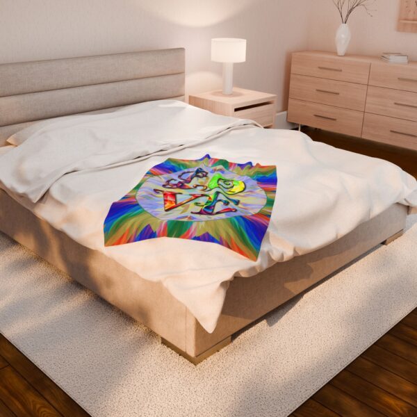 Our "Love" 'kaleidoscope' Inspirational Velveteen Plush Throw Blanket A Cozy Gift for Anniversary, Wedding Faith Home Decor Bedding - Image 12