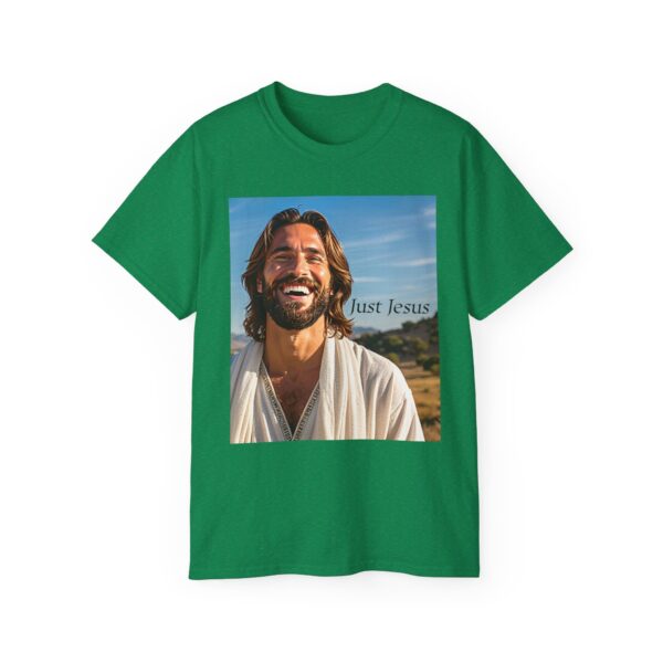 Our inspirational "Just Jesus" Design!! on a Christian Unisex Cotton T-Shirt, Faith Spiritual Apparel, Love Gift - Image 15