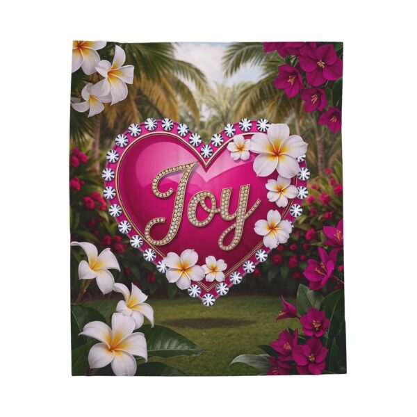 Our Beautiful "Joy" 'Solid Mauve Heart' Design Velveteen Plush Throw Blanket, Cozy Gift for Anniversary, Home Decor Bedding - Image 5