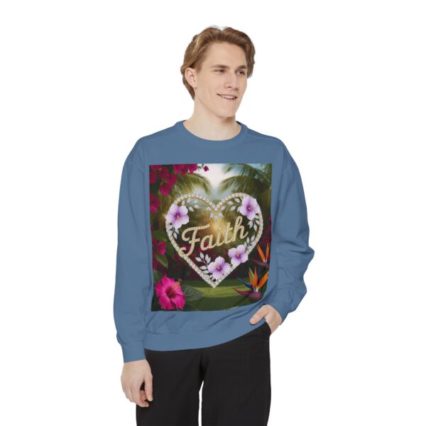 Sweatshirt Unisex Inspirational "Faith" 'Diamond Ring Heart' Christian Virtues Uplifting Faith-Based Apparel Gospel Encouragement Comfort - Image 25