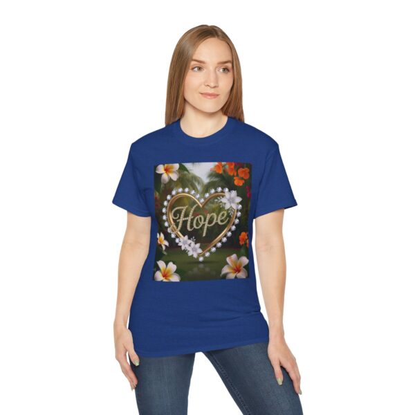 Our "Hope" Inspirational 'Diamond Ring Heart' Design Vintage Christian Faith Apparel Unisex Cotton T-Shirt, Thoughtful Quote, Philippians 4:8 - Image 20