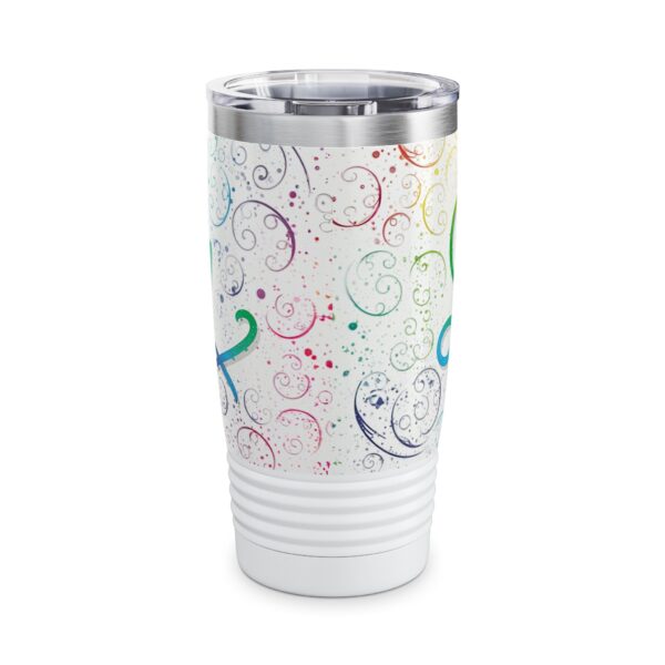 Our inspirational "Love" 'spirals' Design Tumbler | 20oz Inspirational Travel Mug, Motivational Drinkware, Perfect for Gifting - Image 5