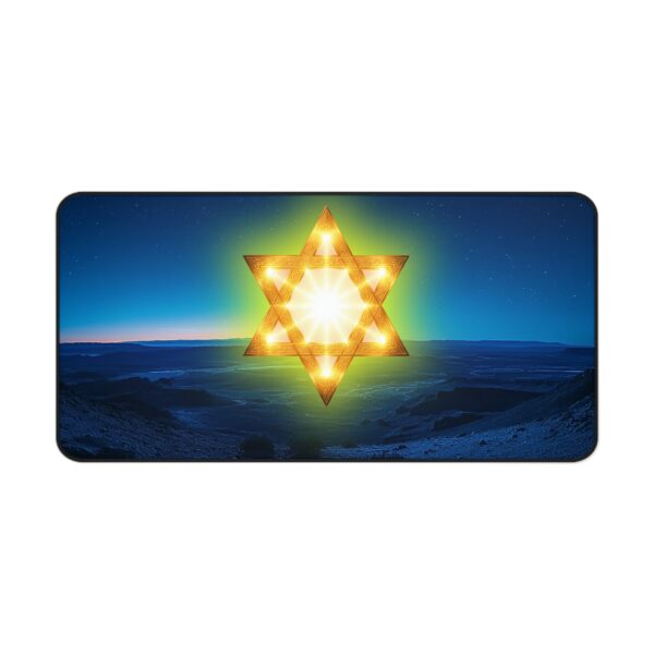 Inspirational Desk Mat 'Star of David over Israel' - Mouse Pad, Office Decor Desk Accessory, Gaming Pad, Computer Mat, Non-Slip - Image 6