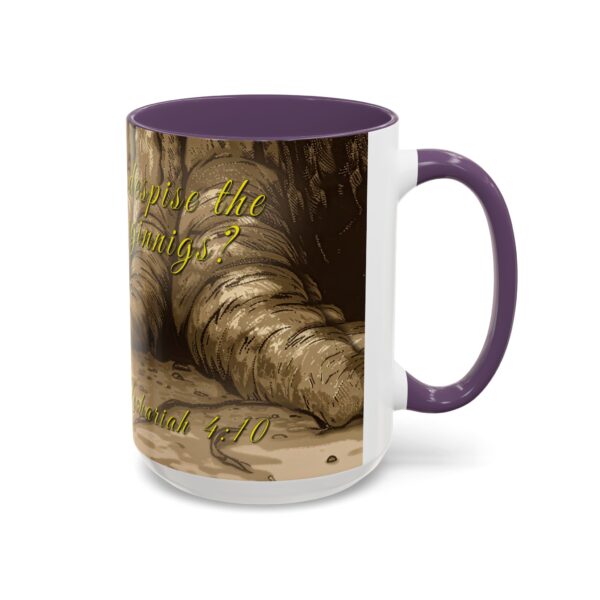 Our inspirational  'Day of Small Beginnings' from Zech 4:10 Ceramic Accent Coffee Mug Design is Perfect for Wedding Gifts, Inspirational Decor - Image 58