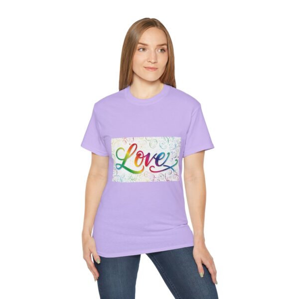 Our inspirational "Love" 'spirals' Design!! on a Christian Unisex Cotton T-Shirt, Faith Spiritual Apparel, Love Gift - Image 26