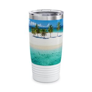 Our inspirational  "Five Palm Island" Tumbler | 20oz Inspirational Travel Mug, Motivational Drinkware, Perfect for Gifting